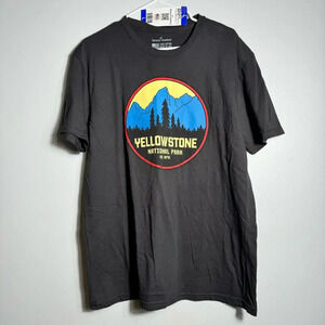 General Standard Yellowstone National Park Men's T-Shirt‎ Gray Size L
